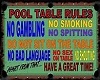 POOL TABLE SIGN