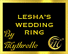 LESHA'S WEDDING RING