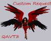 Black/red Qaud wing