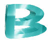 Letter B chrome in Teal