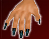 RH Teal black nails