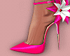B- Pink Flower Heels