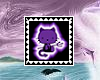 Purple Evil Kitty Stamp