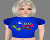!    BLUE  CUTE  TOP