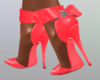 Scarlet shoes with bows