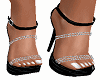 Black Silver Sandals
