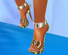 Gold sexy heels