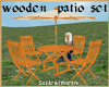 wooden patio set