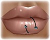 Twisted Dark Lip Ring