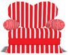 heart chair red