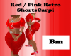 Red/Pink Retro BM Shorts