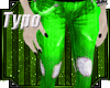 green ripped skinny jean
