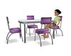 purple table set
