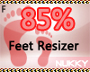 !N %85 Female Feet Scale