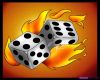 flaming dice large