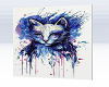 cat painting abstract