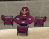 PURPLE AND BLK TABLE SET