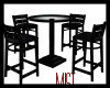 ! TABLE CHAIRS SET BLACK