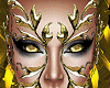 Face mask gold filigree