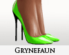 Green stiletto heels