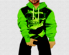 GREEN SKULL HOODY