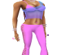 Blue and pink outfit