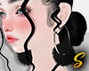 S! Fur black Earrings