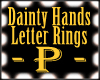 Gold Letter "P" Ring