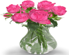 Romantic Pink Rose Vase