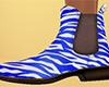 Blue Tiger Stripe Chelsea Boots (F)