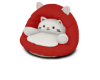 Red cat couch