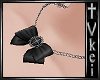 V' +Black Bow Necklace+