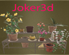 Shelves with vases