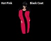 H/Pink & Black Fur Coat