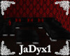 Black Red Sofa Set