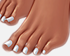 milky white toes