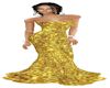 JMW~Gold Strapless Gown