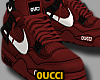 Oucci Check Dark Red