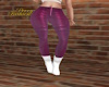 croc skin pants purple