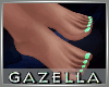G* Feet Green Nails