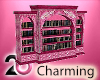 pink/ burgandy bookshelf