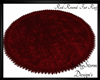 Red Round Fur Rug