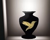 Black Vase Gold Bird