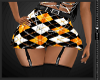 Black Orange Mini Skirt