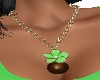 GREEN  FLOWER  NECKLACE