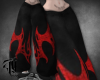666 l red tribal baggy