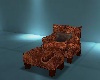 Rust Tapestry Chair