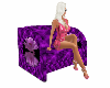 purple chair w/flower