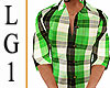 LG1  Green Plaid Shirt
