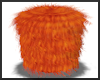 Orange Fuzzy Stool ~